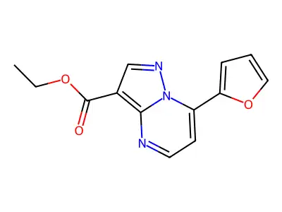 Ethyl 7-(furan-2-yl)pyrazolo[1,5-a]pyrimidine-3-carboxylate structure