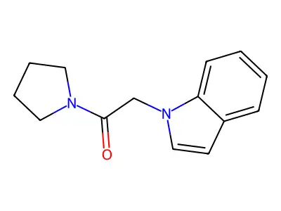1-(2-oxo-2-pyrrolidin-1-ylethyl)-1H-indole structure