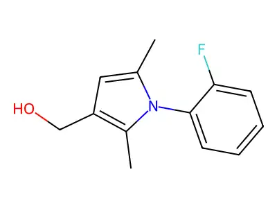 [1-(2-fluorophenyl)-2,5-dimethyl-1H-pyrrol-3-yl]methanol structure