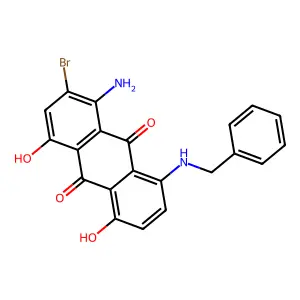 9,10-Anthracenedione, 1-amino-2-bromo-4,5-dihydroxy-8-((phenylmethyl)amino)- structure
