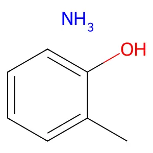 Phenol, 2-methyl-, ammonium salt (1:1) structure