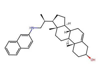 Pregn-5-en-3-ol, 20-methyl-21-(2-naphthalenylamino)-, (3beta,20S)- structure