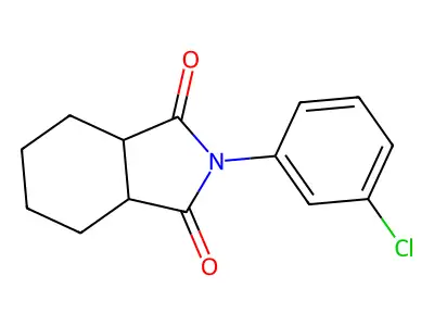 2-(3-chlorophenyl)hexahydro-1H-isoindole-1,3(2H)-dione structure