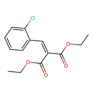 Propanedioic acid, [(2-chlorophenyl)methylene]-, diethyl ester structure