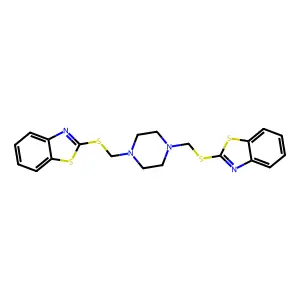 Benzothiazole, 2,2'-[1,4-piperazinediylbis(methylenethio)]bis- structure