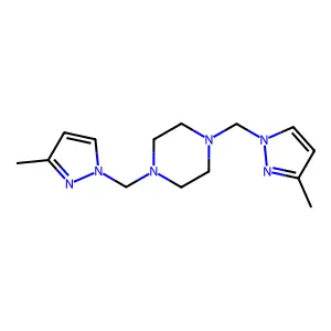 Piperazine, 1,4-bis[(3-methyl-1H-pyrazol-1-yl)methyl]- structure