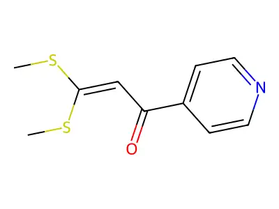 2-Propen-1-one, 3,3-bis(methylthio)-1-(4-pyridinyl)- structure