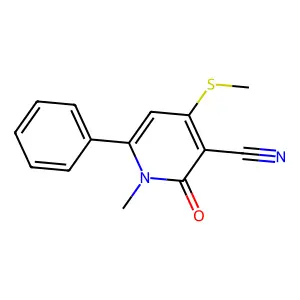 1-Methyl-4-(methylsulfanyl)-2-oxo-6-phenyl-1,2-dihydro-3-pyridinecarbonitrile structure