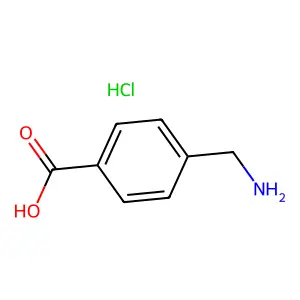 Benzoic acid, 4-(aminomethyl)-, hydrochloride (1:1) structure