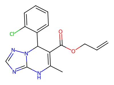 prop-2-en-1-yl 7-(2-chlorophenyl)-5-methyl-4,7-dihydro[1,2,4]triazolo[1,5-a]pyrimidine-6-carboxylate structure