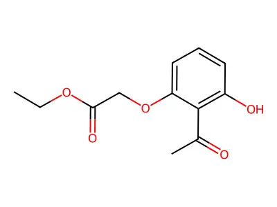 Ethyl (2-acetyl-3-hydroxyphenoxy)acetate structure