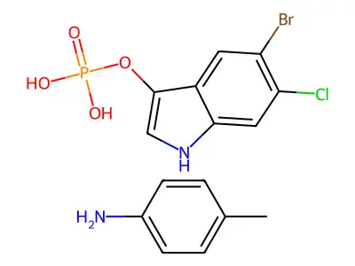 5-bromo-6-chloro-1H-indol-3-yl phosphate structure