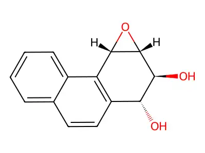 syn-Phenanthrene-1,2-diol-3,4-epoxide structure