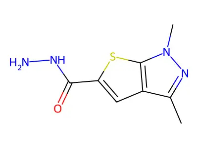 1,3-dimethyl-1H-thieno[2,3-c]pyrazole-5-carbohydrazide structure