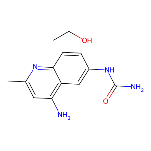 (4-Amino-2-methylquinolin-6-yl)urea;ethanol structure