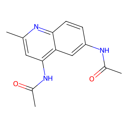 n,n'-(2-Methylquinoline-4,6-diyl)diacetamide structure
