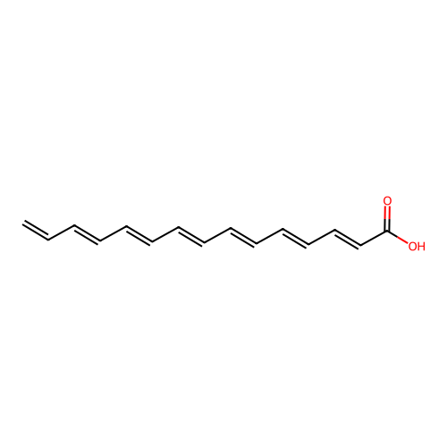 (2E,4E,6E,8E,10E,12E)-pentadeca-2,4,6,8,10,12,14-heptaenoic acid structure