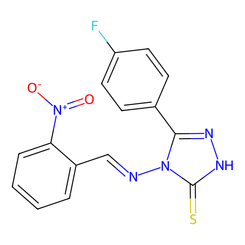 5-(4-Fluorophenyl)-4-((2-nitrobenzylidene)amino)-4H-1,2,4-triazole-3-thiol structure