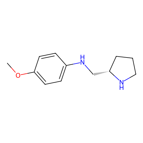 4-methoxy-N-[[(2S)-pyrrolidin-2-yl]methyl]aniline structure