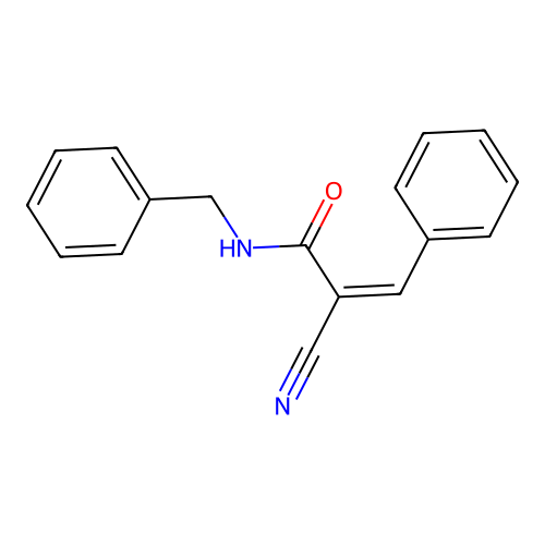 (Z)-N-benzyl-2-cyano-3-phenylprop-2-enamide structure
