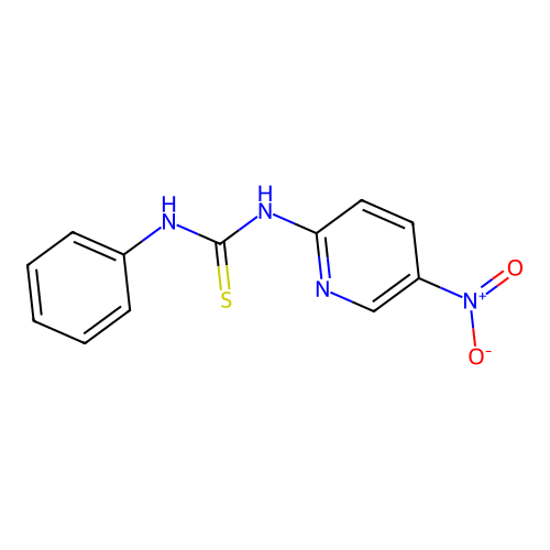 N-{5-nitro-2-pyridinyl}-N'-phenylthiourea structure