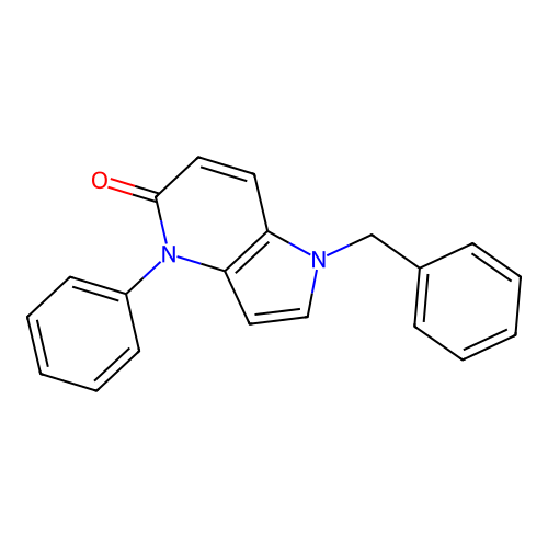 5h-Pyrrolo[3,2-b]pyridin-5-one,1,4-dihydro-4-phenyl-1-(phenylmethyl)- structure