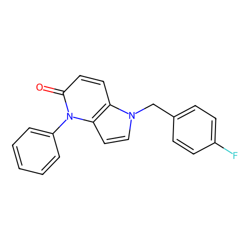 5h-Pyrrolo[3,2-b]pyridin-5-one,1-[(4-fluorophenyl)methyl]-1,4-dihydro-4-phenyl- structure