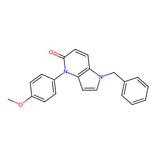 5h-Pyrrolo[3,2-b]pyridin-5-one,1,4-dihydro-4-(4-methoxyphenyl)-1-(phenylmethyl)- structure