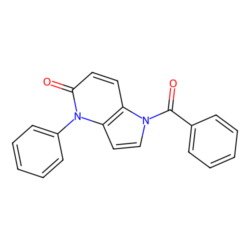 5h-Pyrrolo[3,2-b]pyridin-5-one,1-benzoyl-1,4-dihydro-4-phenyl- structure
