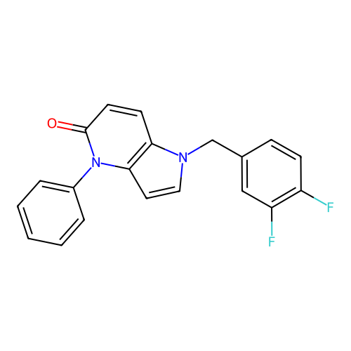 5h-pyrrolo[3,2-b]pyridin-5-one,1-[(3,4-difluorophenyl)methyl]-1,4-dihydro-4-phenyl- structure