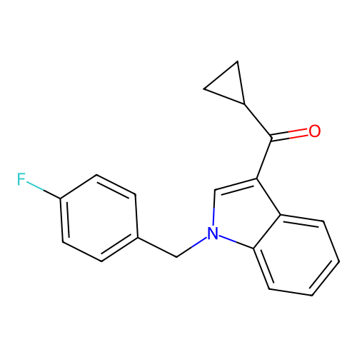 cyclopropyl[1-(4-fluorobenzyl)-1H-indol-3-yl]methanone structure