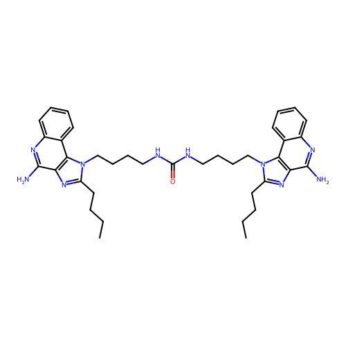 Urea, N,N'-bis[4-(4-amino-2-butyl-1H-imidazo[4,5-c]quinolin-1-yl)butyl]- structure