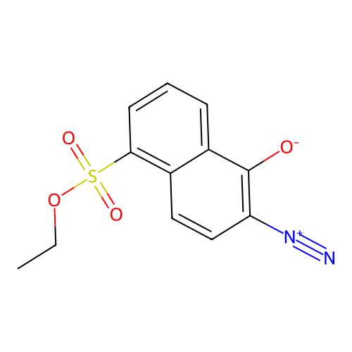 Ethyl 6-diazo-5,6-dihydro-5-oxonaphthalene-1-sulphonate structure