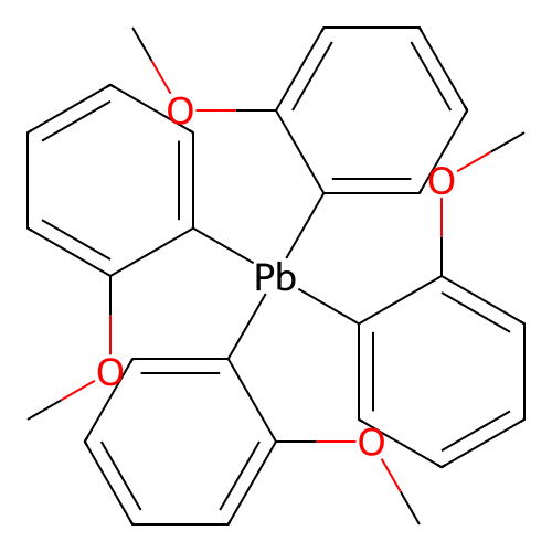 Tetrakis(2-methoxyphenyl)lead structure