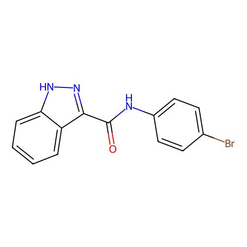 N-(4-bromophenyl)-2H-indazole-3-carboxamide structure