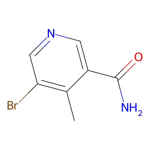 5-Bromo-4-methyl-3-pyridinecarboxamide structure