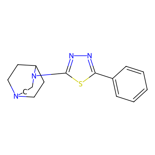 1,4-Diazabicyclo[3.2.2]nonane, 4-(5-phenyl-1,3,4-thiadiazol-2-yl)- structure