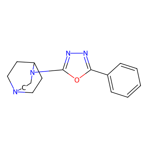 2-(1,4-Diazabicyclo(3.2.2)nonan-4-yl)-5-phenyl-1,3,4-oxadiazole structure