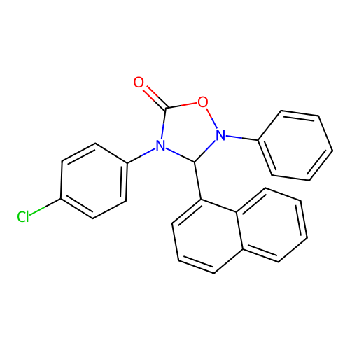 4-(4-Chlorophenyl)-3-(naphthalen-1-yl)-2-phenyl-1,2,4-oxadiazolidin-5-one structure