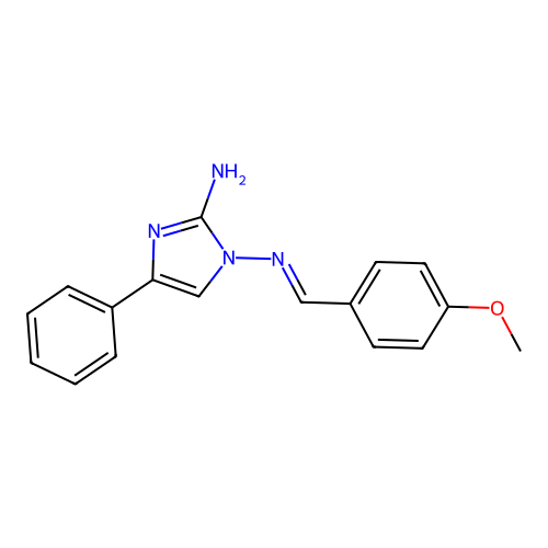 N~1~-[(E)-(4-methoxyphenyl)methylidene]-4-phenyl-1H-imidazole-1,2-diamine structure