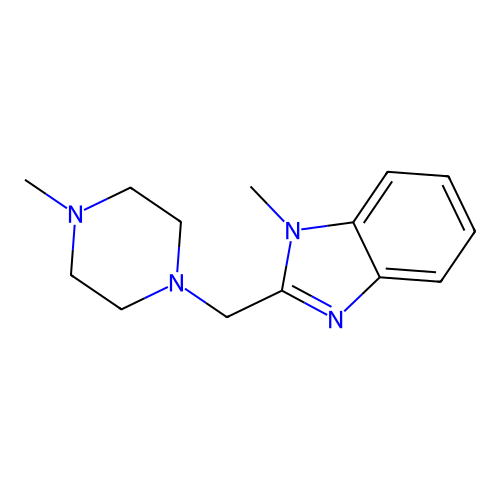 1-Methyl-2-[(4-methylpiperazinyl)methyl]benzimidazole structure