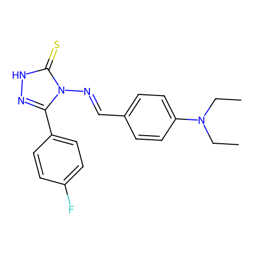 4-((4-(Diethylamino)benzylidene)amino)-5-(4-F-PH)-4H-1,2,4-triazole-3-thiol structure
