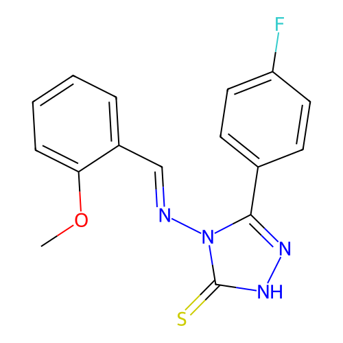 5-(4-Fluorophenyl)-4-((2-methoxybenzylidene)amino)-4H-1,2,4-triazole-3-thiol structure
