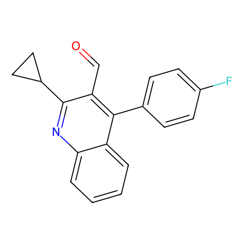 2-Cyclopropyl-4-(4-fluorophenyl)-3-quinolinecarboxaldehyde structure