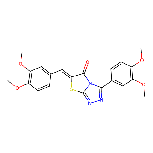 (6Z)-3-(3,4-dimethoxyphenyl)-6-[(3,4-dimethoxyphenyl)methylidene]-[1,3]thiazolo[2,3-c][1,2,4]triazol-5-one structure