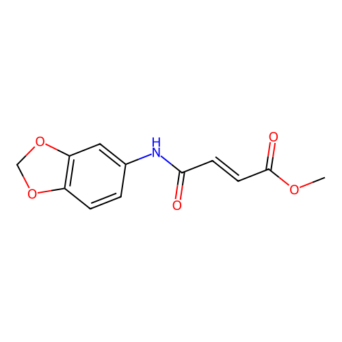 Methyl 4-(1,3-benzodioxol-5-ylamino)-4-oxobut-2-enoate structure