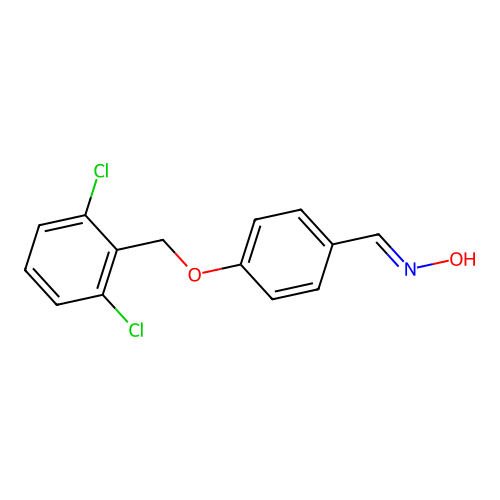 (NE)-N-[[4-[(2,6-dichlorophenyl)methoxy]phenyl]methylidene]hydroxylamine structure