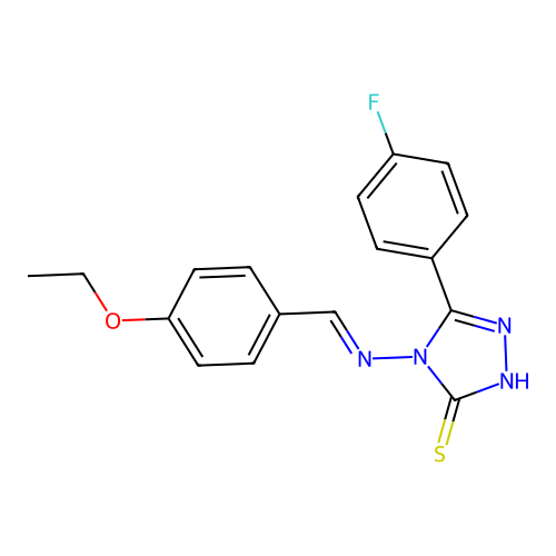 4-((4-Ethoxybenzylidene)amino)-5-(4-fluorophenyl)-4H-1,2,4-triazole-3-thiol structure