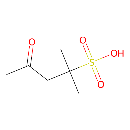 2-Methyl-4-oxo-pentane-2-sulfonic acid structure