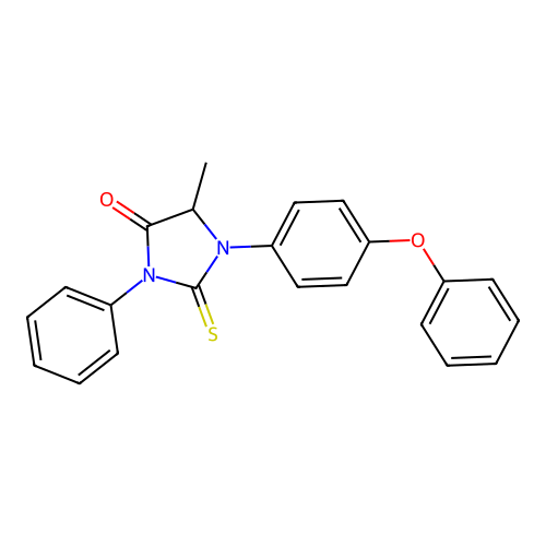 4-Imidazolidinone, 5-methyl-1-(4-phenoxyphenyl)-3-phenyl-2-thioxo- structure